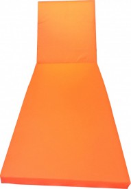 Матрас для шезлонга "Комфорт". Толстый со съемным чехлом. Толщина 6 см. Влагозащитный.Цвет Оранжевый.